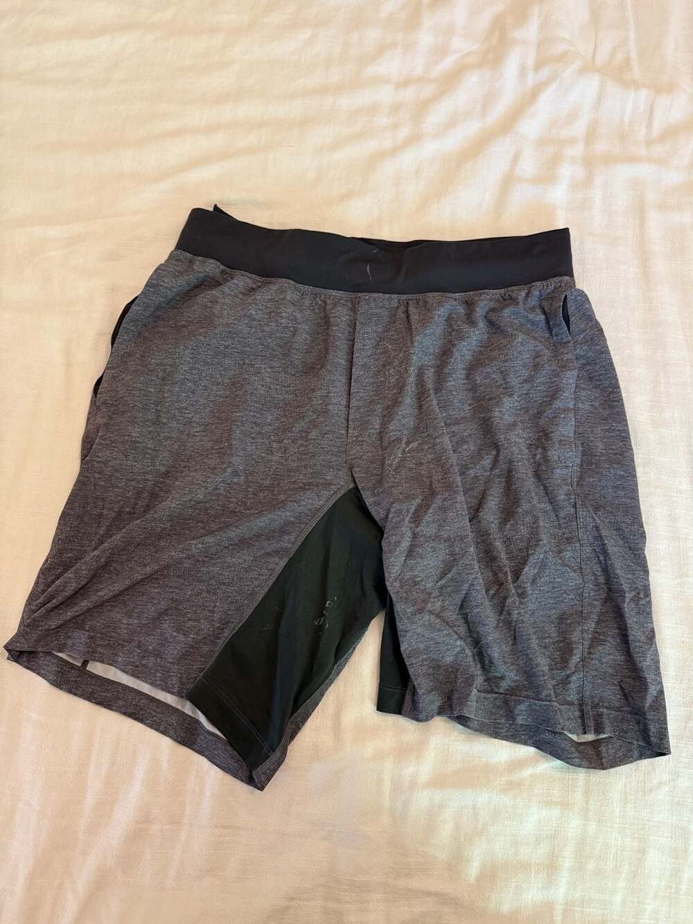 Lululemon Pace Breaker Linerless Shorts Grey Heathered